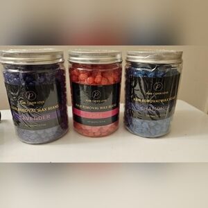 3 flavoured Hair removal wax bottles